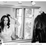 Bride getting ready - Black and white photography